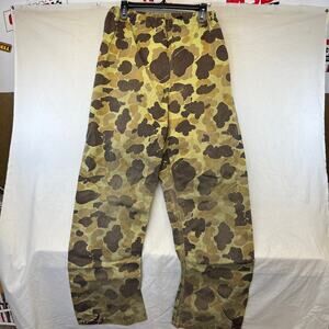 Vintage Cabelas Duck Camouflage Elastic GoreTex Pants Size Medium - USA MADE